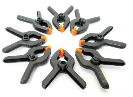 8pc 2-1/2"" Micro Plastic Clamps,  Nylon Spring Clamps, Grips, Clips Market Stall