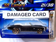 2006 Hot Wheels FTE Faster Than Ever 69 1969 Chevy Camaro convertible BAD CARD