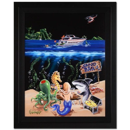 Michael Godard Sand Bar I Framed Limited Edition Canvas Numbered and Signed, LOA