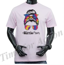 HIPPIE MOM BUN MOTHER WIFE FAMILY Graphic T-shirt