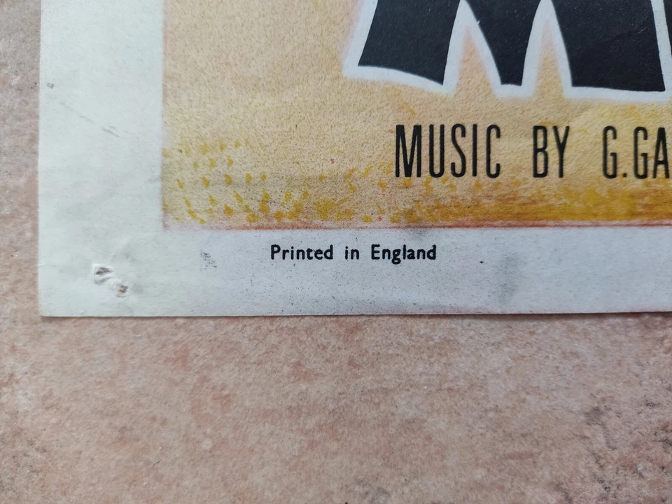 Winnetou I Doppelplakat Lex Barker Pierre Brice Mario Adorf Karl May aus England - Bild 3 von 3