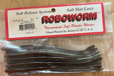 FREE SHIPPING Roboworm 6  Straight Tail Bold Bluegill