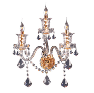 Wall Sconce Light with Asfour Crystal Foyer Dining Room Bedroom Bathroom 22''