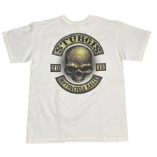 Sturgis Hot Leather Tee shirt Size Large New Tags 2013 Motorcylce Rally Skull