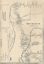 Hockanum Burnside Naubuc CT 1869 Map with Homeowners Names Shown