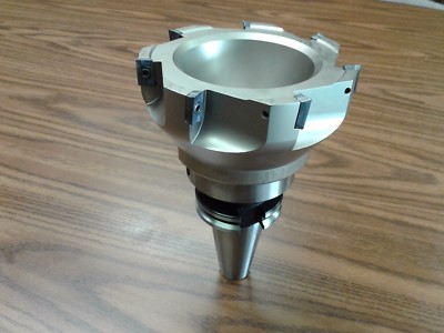 5'' 90 degree indexable face shell mill,face milling cutter APKT w. CAT40 arbor