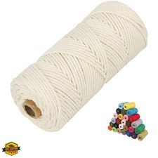 Macrame Cotton Cord, 2/3/4/5/6mm Natural Cotton Cord Perfect Macrame Supplies...