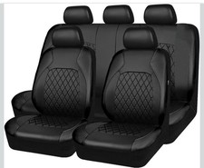 Universal Deluxe Pu Luxury Vinyl Faux Leather Car Seat Covers Full Set Universal Deluxe Pu Luxury Vinyl Faux Leather Car Seat Covers Full Set
