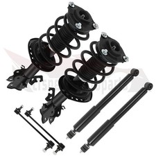 4-Piece Complete Strut Assembly Kit For 2014-2019 Nissan Sentra - Front & Rear With Coil Springs