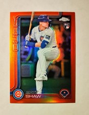Matt Shaw 2025 Topps Chrome RC ORANGE REFRACTOR 20/25 Chicago Cubs #219 M6