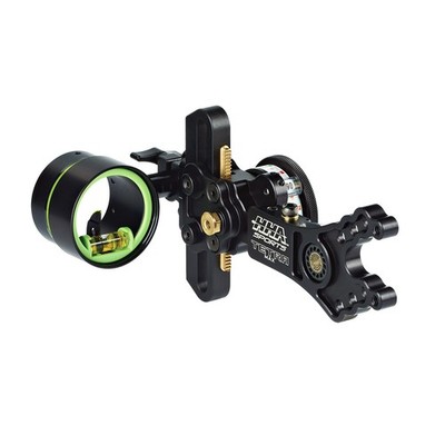 HHA Sports Bow Sight Tetra Max Dial .010 1 Pin Green 1 5/8  Dia RH - Open Box