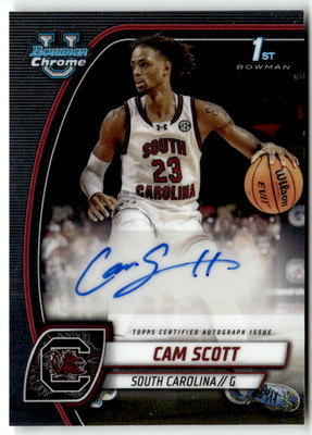 2025 Topps Bowman U Chrome No. 13 Cam Scott Auto