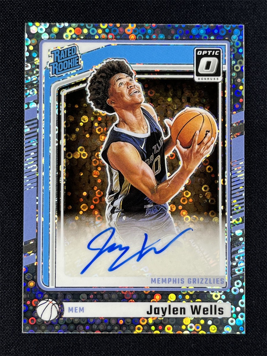 2024-25 Panini Donruss Optic Jaylen Wells #327 Rated Rookie RC Auto Disco Prizm