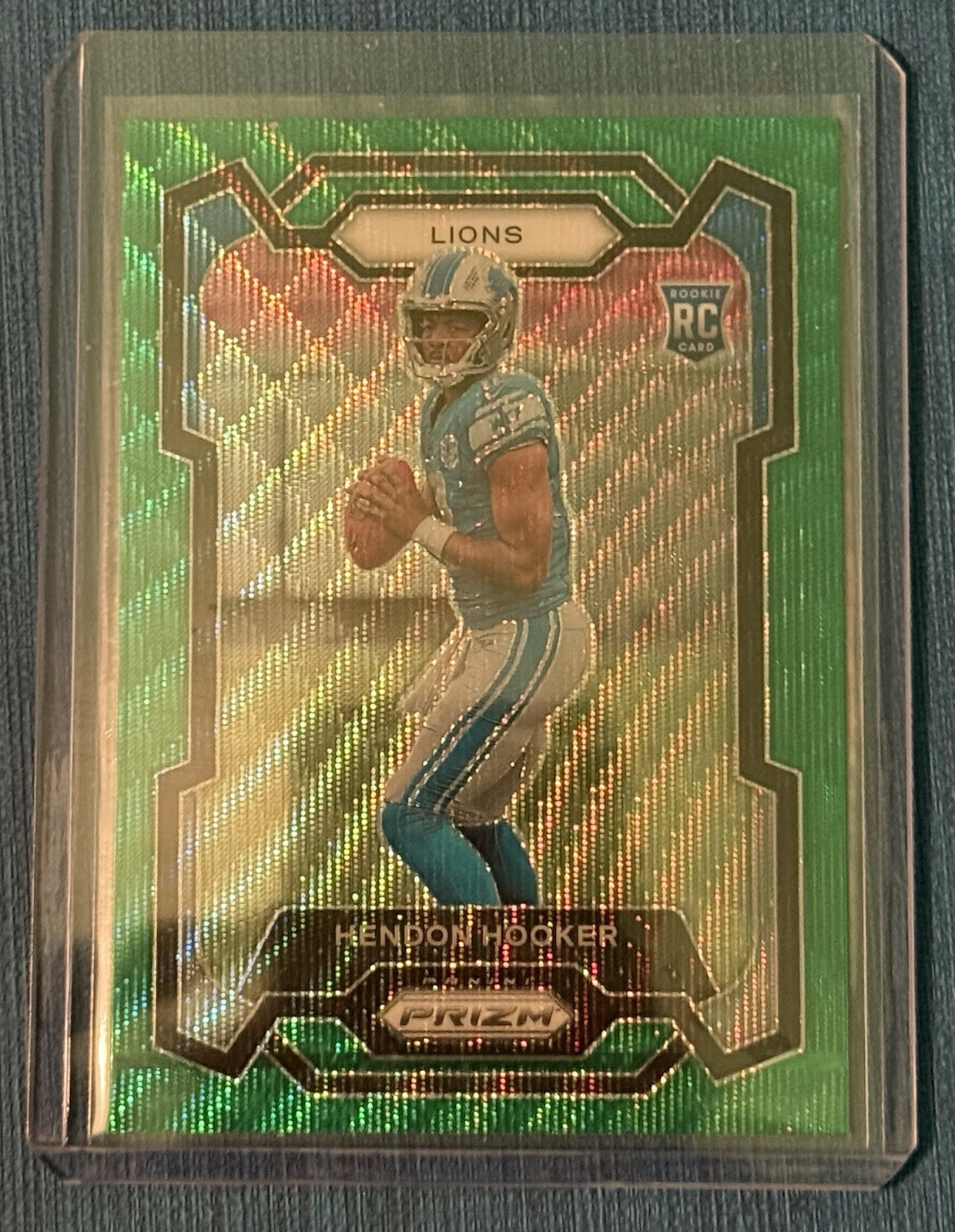 2023 Panini Prizm - Rookies Hendon Hooker #329 Neon Green Pulsar Prizm (RC)