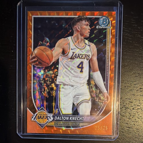 Topps 2025-26 Bowman Dalton Knecht Lakers Chrome Orange Parallel 25/25 #BCV-194