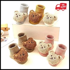 Cute Cartoon Bear Cotton Socks for Girl Baby Boy Winter Soft Anti Slip Soled