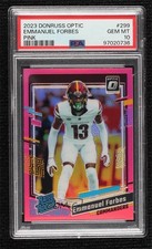2023 Donruss Optic Rated Rookie Pink Prizm Emmanuel Forbes PSA 10 GEM MT 03tv