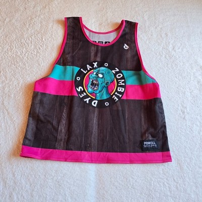 Powell Lacrosse Stick Company Jersey Sleeveless L/XL ZOMBIE LAX Reversable