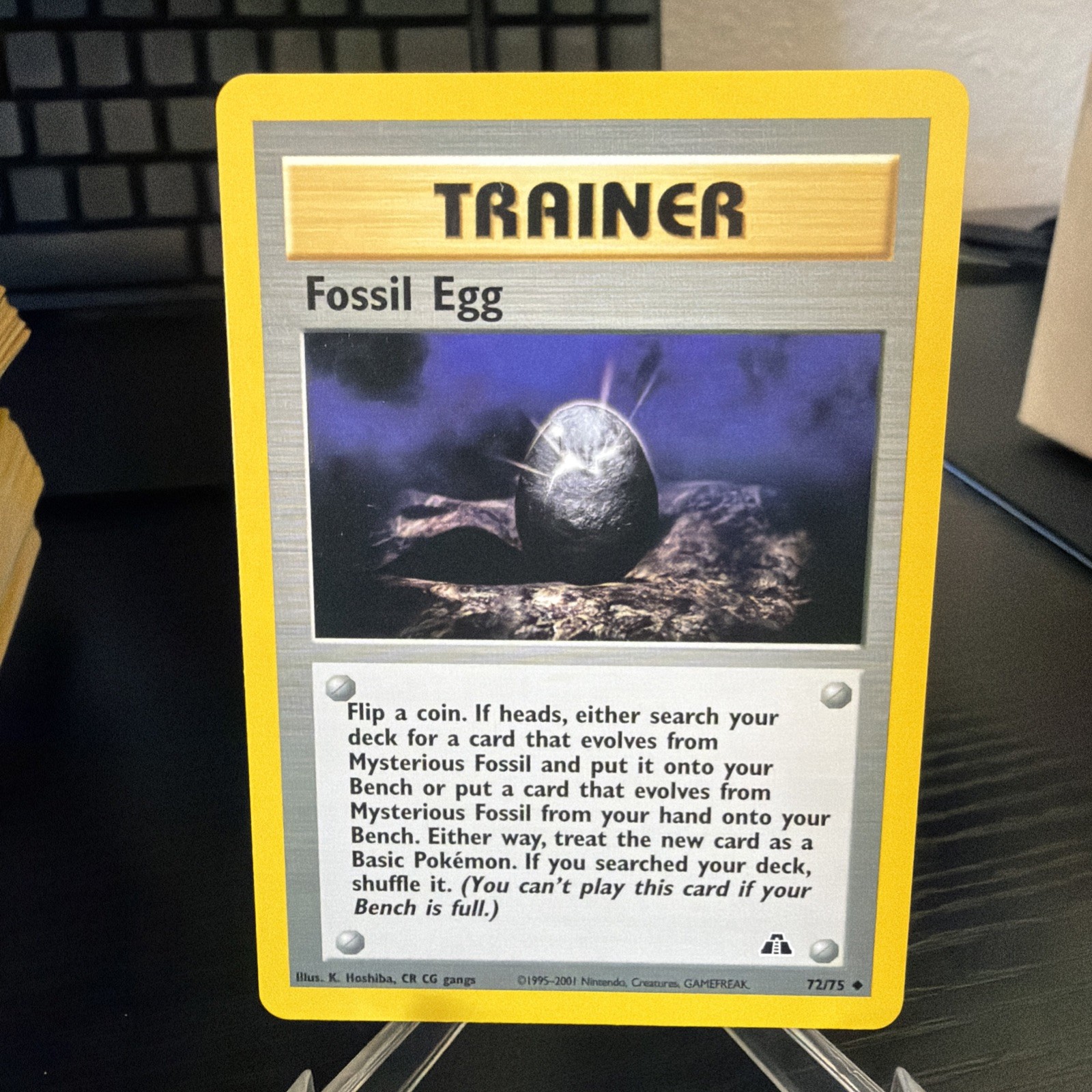 Pokemon Neo Discovery Trainer Card Vintage Fossil Egg 72/75 NM TCG