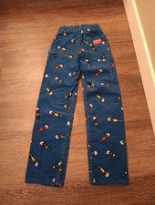 Vintage Blue Corduroy Osh Kosh Racecar Pants Kid  s Size 7s. 30" L. 21"ins. 18"w.