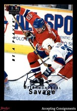 1995-96 Be A Player Autographs #S138 Brian Savage ON CARD AUTO