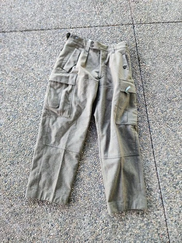 Vintage Sportra Arnstorf German Military Wool 60s 1960s Cargo p WWII Pants 30x30