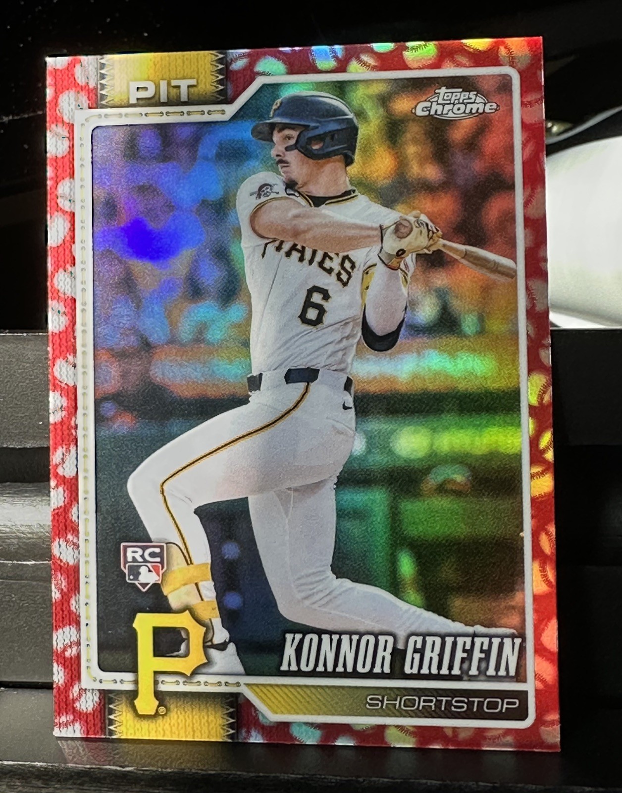 2026 Topps Chrome Konnor Griffin RC Baseball Seams Refractor #74 - Pirates