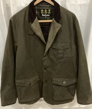 Barbour Dalkeith Jacket. Men's XL Olive Green. Waxed Cotton Weatherproof. Used.