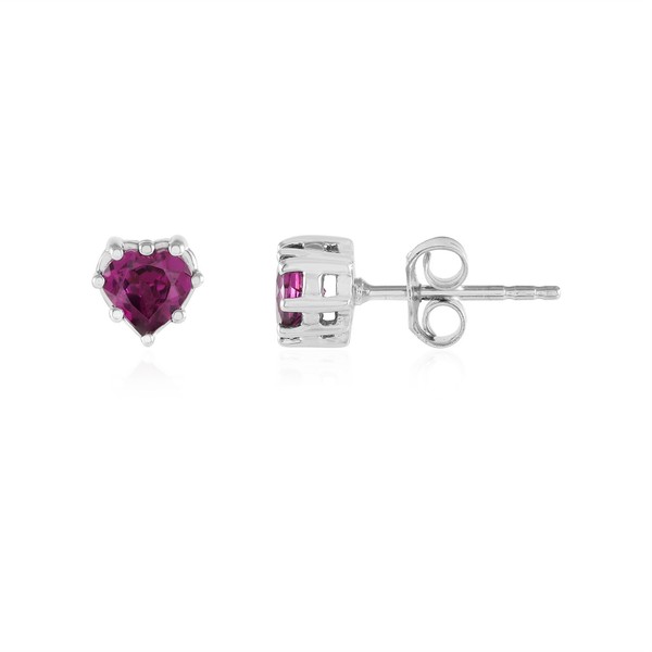 Cavill Ohrringe Damen 925 Sterlingsilber Rhodiniert 0,92Ct Rhodolith-image