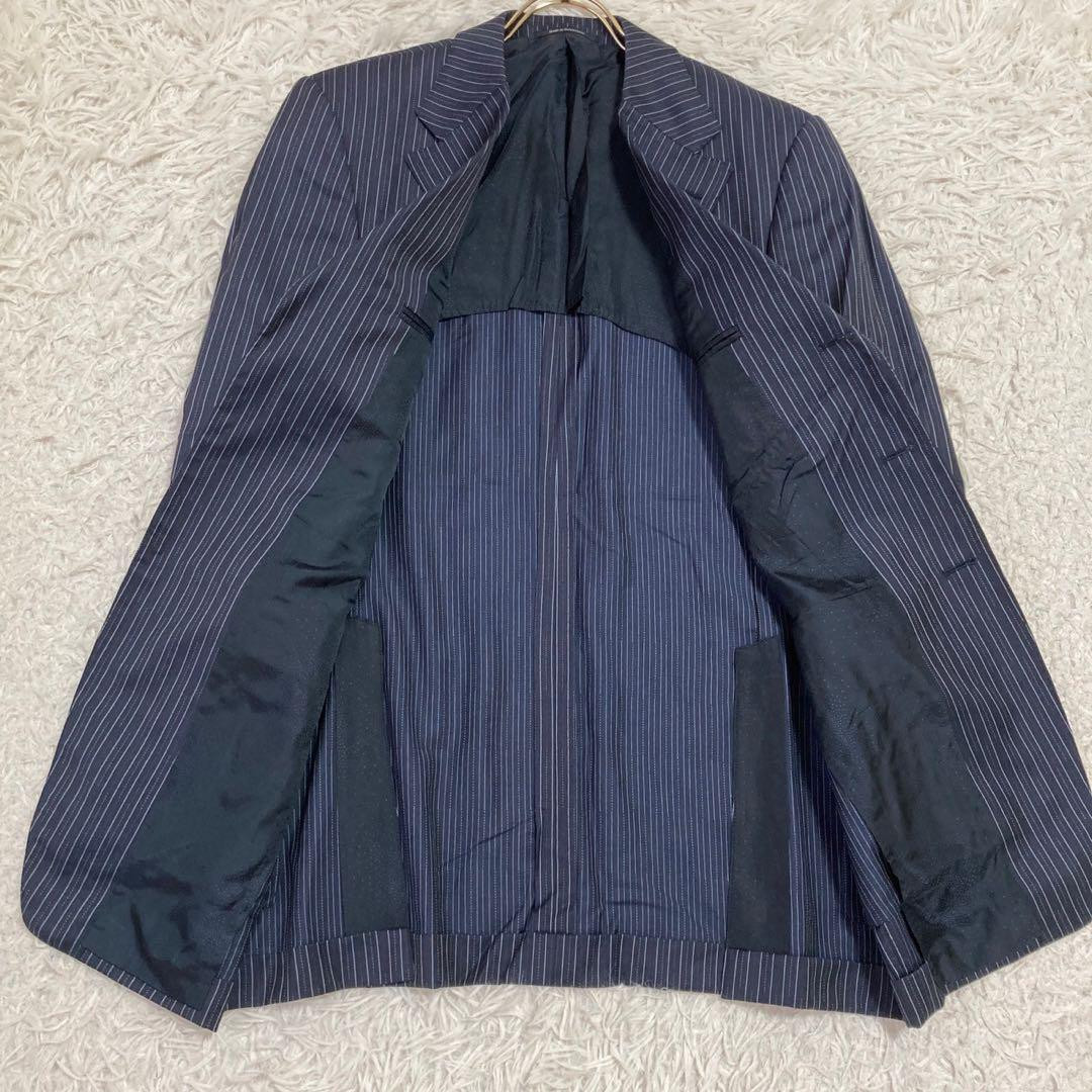 VERSACE Set-up Suit Navy Stripe Men's Size 50 From Japan