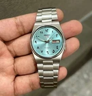 Vintage Seiko 5 Automatic 7009 6210R 1 Sky Blue Dial Wrist Watch For Men,s Japan