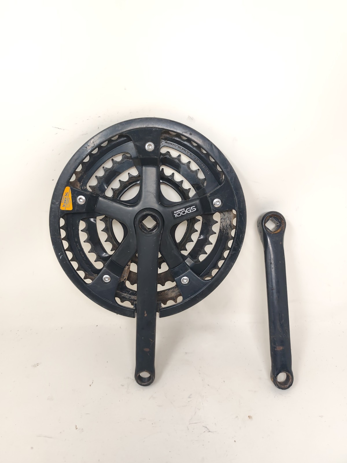 vintage guarnitura crankset Shimano FC 100 GS MTB  48 38 28 Mountain Bike