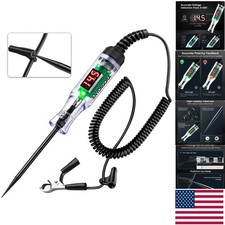 Heavy Duty Circuit Tester Pen With Stainless Steel Probe Anti-lost Protection