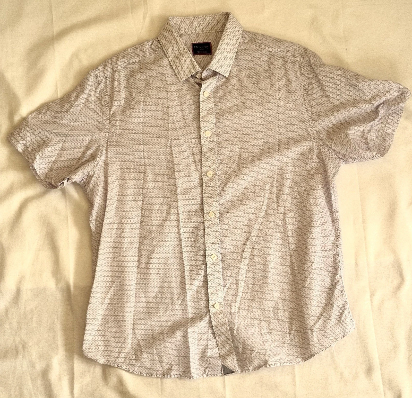 UNTUCKit Shirt Mens Large White Pink Floral Button Down