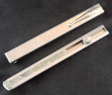 Lot of 2 Vintage Hobart Bros Troy OH Aluminum Marking Tool 1 Has Pocket Clip