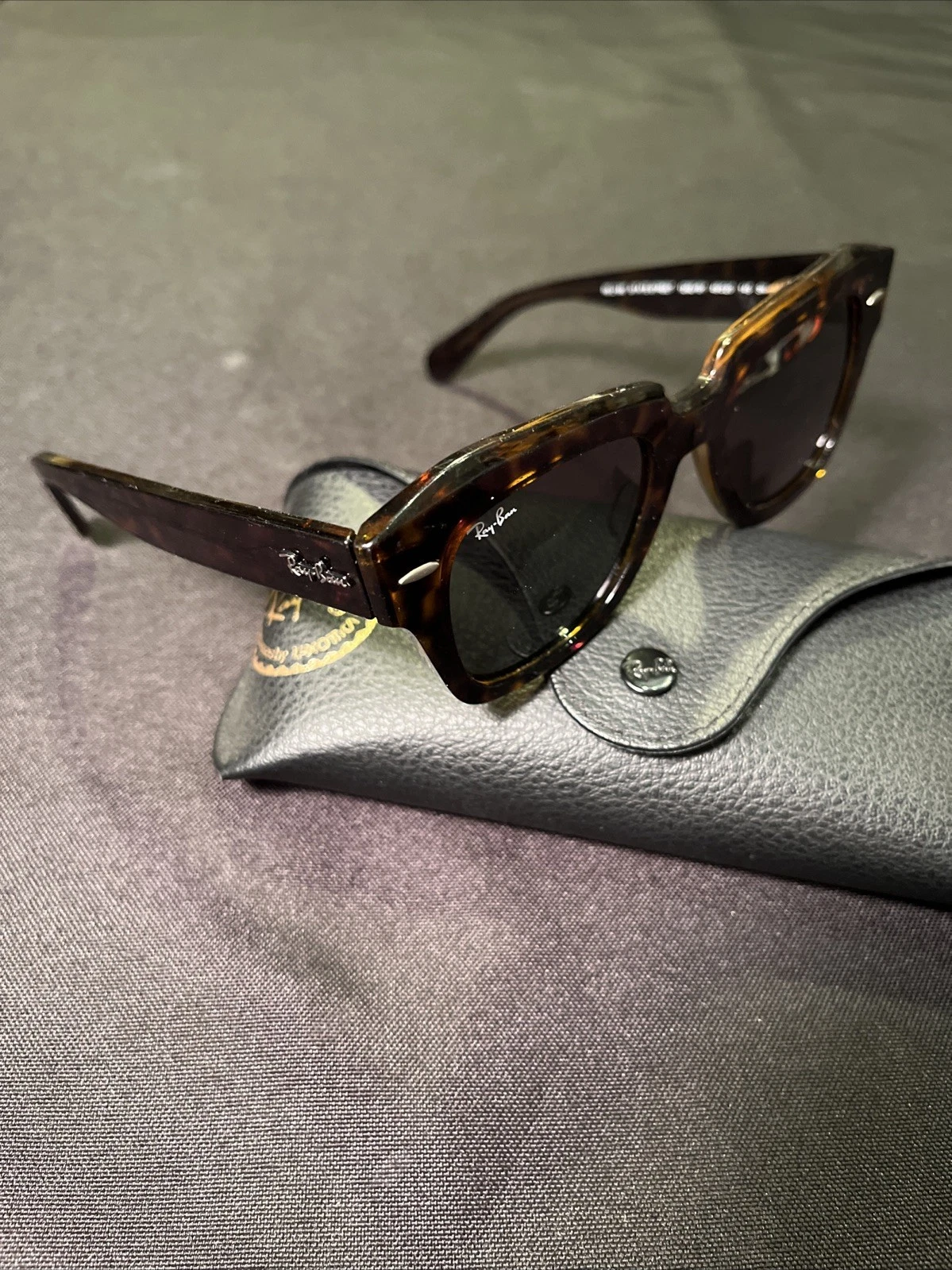 RAYBAN UNISEX STATE STREET SUNGLASSES MADE IN ITALY SHADES GLASSES ALL AUTHENTIC