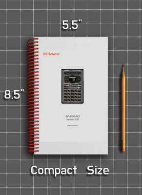 Roland SP-404MK2   7 in 1 Manual Guide   264 Pages   Half Size 5.5x8.5