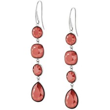 Nomination Orecchini Allure Ed. Rio In Acciaio E 4 Crystal (Lunghi) Rosso Corall