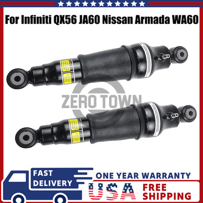 Pair Rear Air Suspension Shock Struts For Infiniti QX56 JA60 Nissan Armada WA60