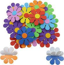 EVA Foam Flower Shapes Self-Adhesive Stickers, 96PCS for Crafts and DIY Projects