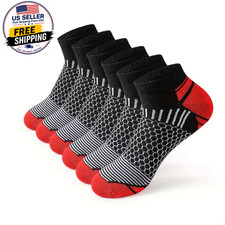 6 Pairs High Qualit Athletic Socks Men'S Ankle Socks Running Cyclling Waist Hone