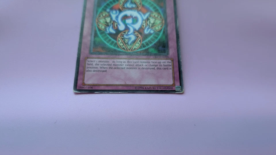 Yugioh Spellbinding Circle / Emergency Provisions MISPRINT (HP)	DB1-EN006		Rare - Image 2 of 4
