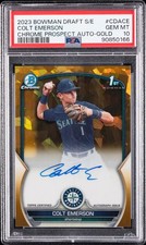 BOWMAN DRAFT SAPPHIRE EDITION CHROME PROSPECT AUTOS COLT EMERSON 34/50 PSA 10