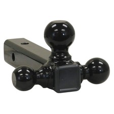 Tri-Ball Hitch-Tubular Shank W/Black Towing Balls