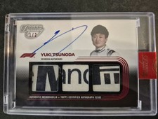 Topps Dynasty F1 2022 Yuki Tsunoda Auto Triple Relic Card Limited