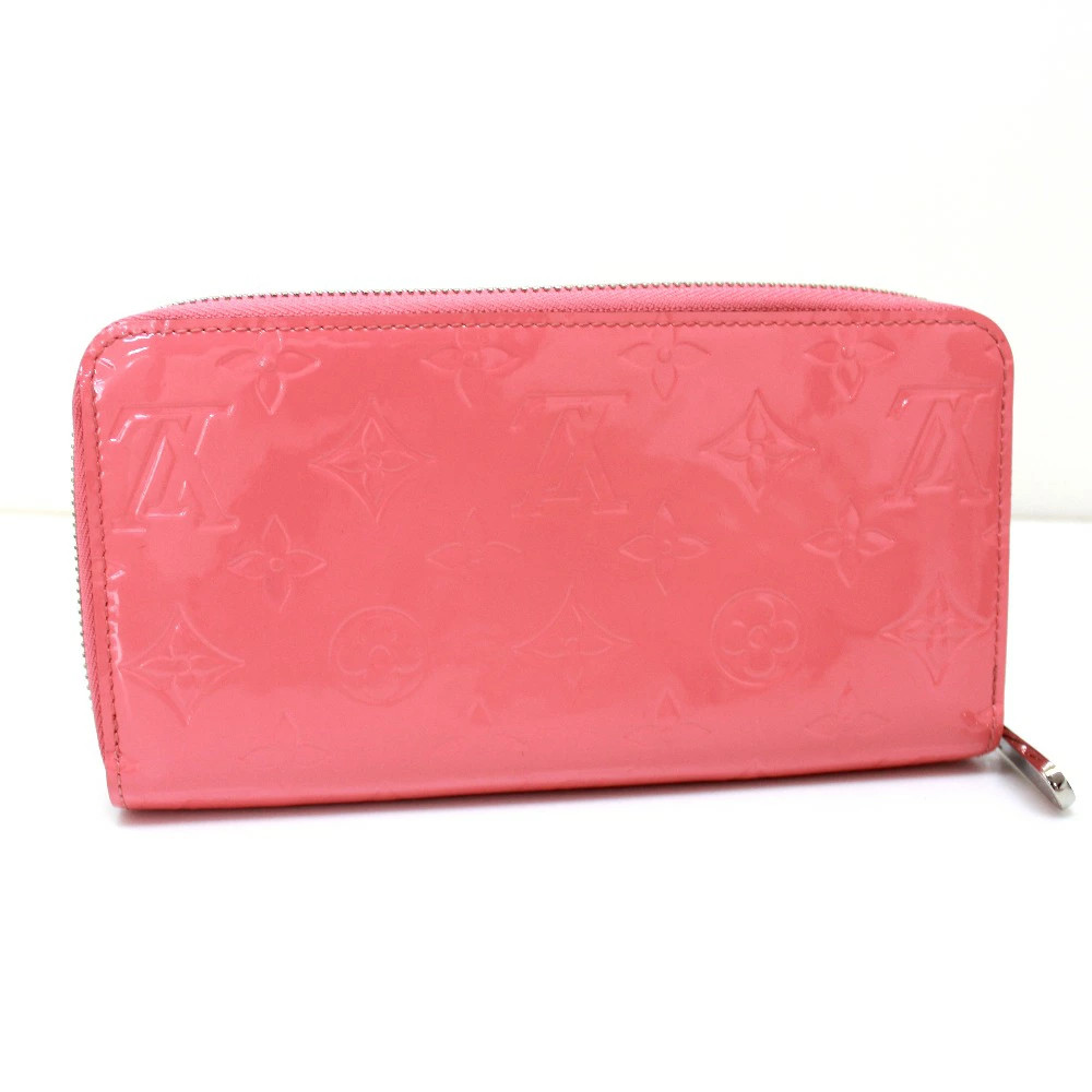 Louis Vuitton M61562 Monogram Vernis Zippy Wallet Poppy Pink Used thumbnail 2