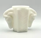 Vintage 1930’s Art Deco MacBeth Evans Monax Milk Glass Double Horse Shaving Cup