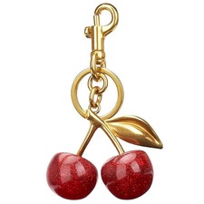 Keychain Cherry Bag Charms Purse Key Chains Women Cute /Red Apple
