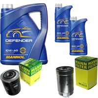 Mann Inspektionspaket 7L Mannol Defender 10W-40 FüR Fiat Ducato Kasten 2.8 TDI