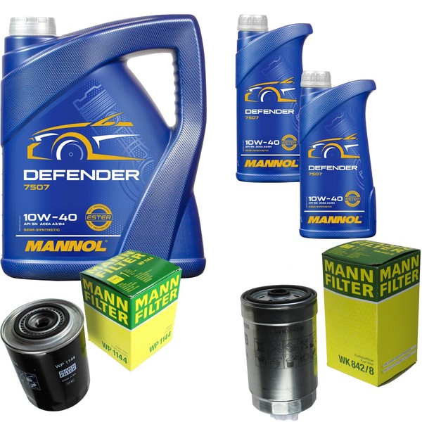 Mann Inspektionspaket 7L Mannol Defender 10W-40 FüR Fiat Ducato Kasten 2.8 TDI-image